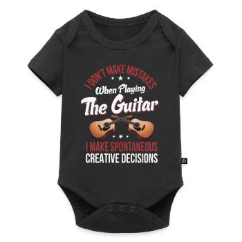 Guitariste Musicien Guitare Musique - Body à manches courtes Premium Bébé - noir - Devant