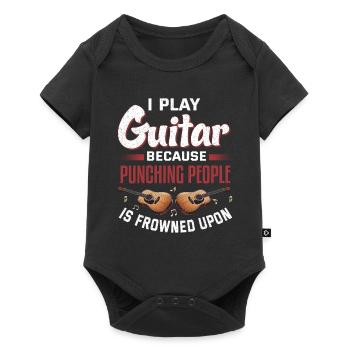 Guitariste Musicien Guitare Musique - Body à manches courtes Premium Bébé - noir - Devant