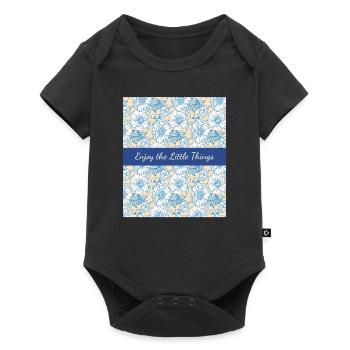 Enjoy the little things with floral patterns - Baby Premium short-sleeve bodysuit - black - Front