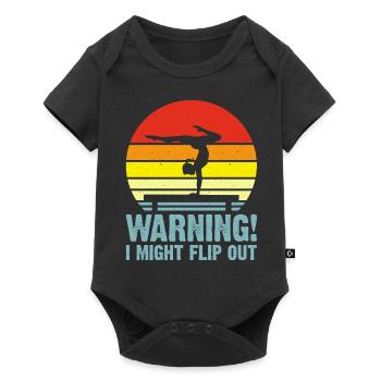 Gymnast Floor Gymnastics Acrobatics - Baby Premium short-sleeve bodysuit - black - Front