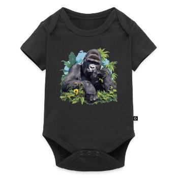 Gorilles de montagne Gorille de montagne - Body à manches courtes Premium Bébé - noir - Devant