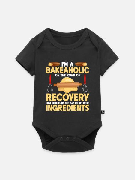 Baking Bakery Baker - Baby Premium Kurzarmbody - Schwarz