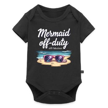 Meerjungfrau Unterwasser Performer Meerjungfrau - Baby Premium Kurzarmbody - Schwarz - Vorne