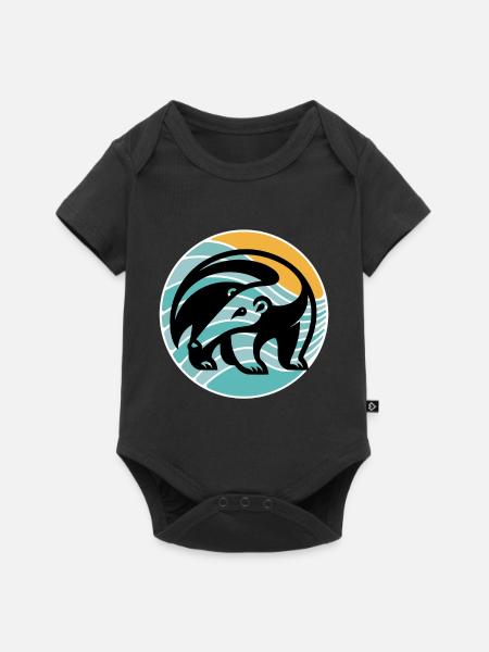Ameisenbär - Baby Premium Kurzarmbody - Schwarz