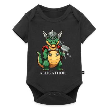 Alligathor - Baby Premium short-sleeve bodysuit - black - Front