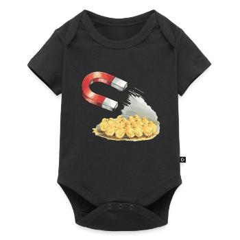 Drôle de poulet, l’aimant attire les poussins – Drôle - Body à manches courtes Premium Bébé - noir - Devant
