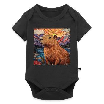 Wasserschwein - Baby Premium Kurzarmbody - Schwarz - Vorne