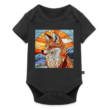 Fuchs - Baby Premium Kurzarmbody - Schwarz - Vorne