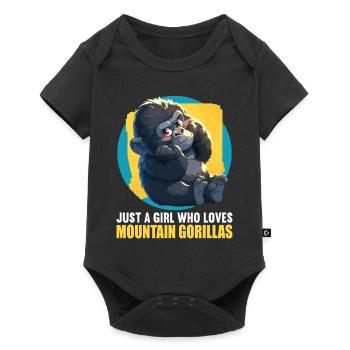 Mountain gorillas Mountain gorilla - Baby Premium short-sleeve bodysuit - black - Front