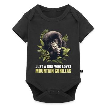 Mountain gorillas Mountain gorilla - Baby Premium short-sleeve bodysuit - black - Front
