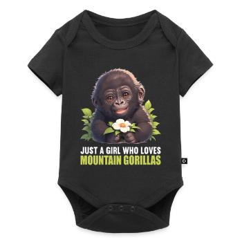 Mountain gorillas Mountain gorilla - Baby Premium short-sleeve bodysuit - black - Front