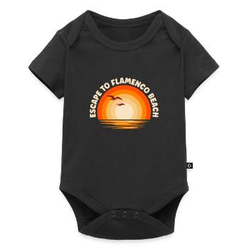 Je fuis vers la plage de Flamenco - Body à manches courtes Premium Bébé - noir - Devant
