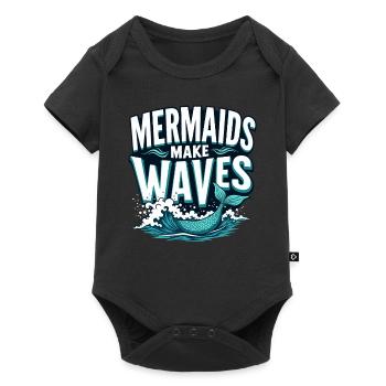 Meerjungfrau Unterwasser Performer Meerjungfrau - Baby Premium Kurzarmbody - Schwarz - Vorne