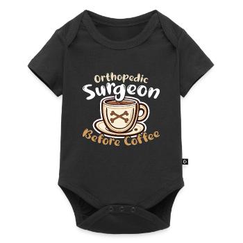 Orthopedic Surgeon Before Medicine Coffee Lover - Baby Premium Kurzarmbody - Schwarz - Vorne