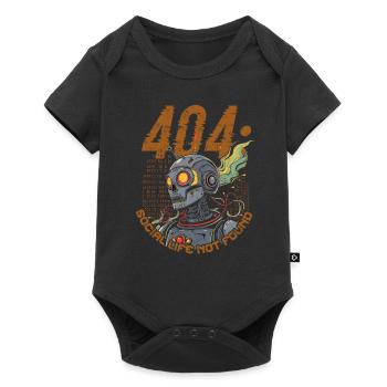 Informatiker Social Life Not Found - Baby Premium Kurzarmbody - Schwarz - Vorne