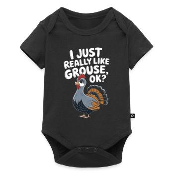 Auerhahn - Baby Premium Kurzarmbody - Schwarz - Vorne