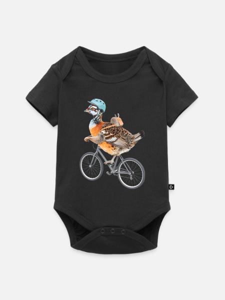 Auerhahn - Baby Premium Kurzarmbody - Schwarz