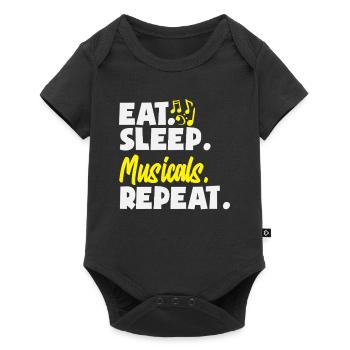 Musical Lover: Eat Sleep Musicals Repeat - Baby Premium short-sleeve bodysuit - black - Front