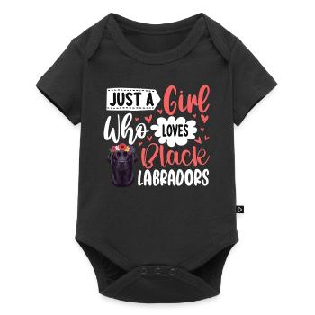 Juste une fille qui aime les labradors noirs - Body à manches courtes Premium Bébé - noir - Devant