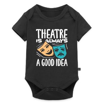 Musical lovers theater is always a good idea - Baby Premium short-sleeve bodysuit - black - Front