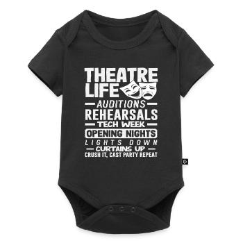 Musical Lover Theater Life Curtain Up - Baby Premium short-sleeve bodysuit - black - Front