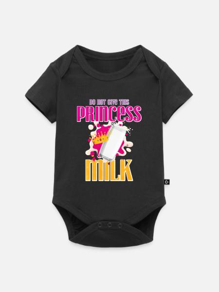 Milch - Baby Premium Kurzarmbody - Schwarz