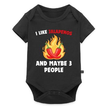 I Like Jalapenos And Maybe 3 People Funny Jalapeño - Baby Premium Kurzarmbody - Schwarz - Vorne