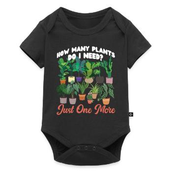 Plant Lover Gardening How Many - Baby Premium Kurzarmbody - Schwarz - Vorne