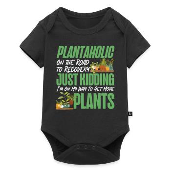 Plant Lover Gardening Plantaholic - Baby Premium Kurzarmbody - Schwarz - Vorne