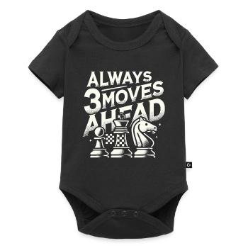 Immer 3 Züge voraus - Baby Premium Kurzarmbody - Schwarz - Vorne