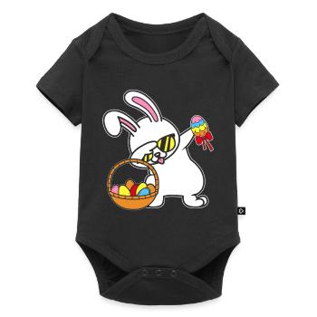 Dabbing Lapin de Pâques Lapin de Pâques Lapin Lapin Cadeau - Body à manches courtes Premium Bébé - noir - Devant