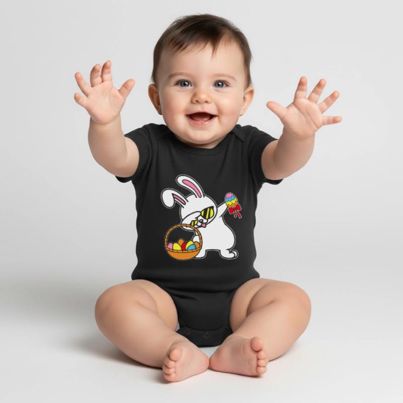 Dabbing Easter Bunny Easter Bunny Rabbit Rabbit Gift Baby Premium short-sleeve bodysuit