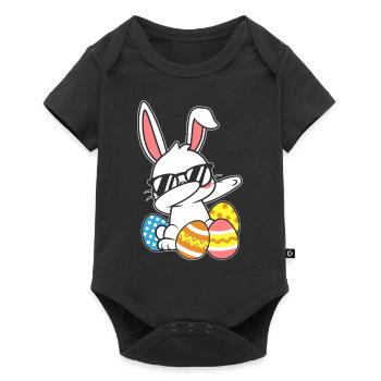 Dabbing Lapin de Pâques Lapin de Pâques Lapin Lapin Cadeau - Body à manches courtes Premium Bébé - noir - Devant