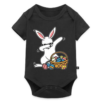 Dabbing Lapin de Pâques Lapin de Pâques - Body à manches courtes Premium Bébé - noir - Devant