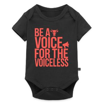 Soyez une voix pour le végétalien sans voix - Body à manches courtes Premium Bébé - noir - Devant