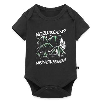 Norway Camping Scandinavia North Cape - Baby Premium short-sleeve bodysuit - black - Front