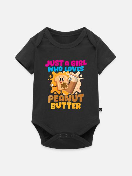 Erdnussbutter - Baby Premium Kurzarmbody - Schwarz