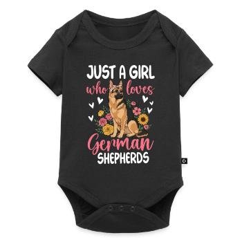 Just A Girl Who Loves German Shepherds - Baby Premium short-sleeve bodysuit - black - Front