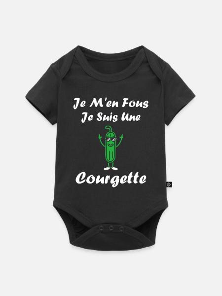 Zucchini-Humor - Baby Premium Kurzarmbody - Schwarz