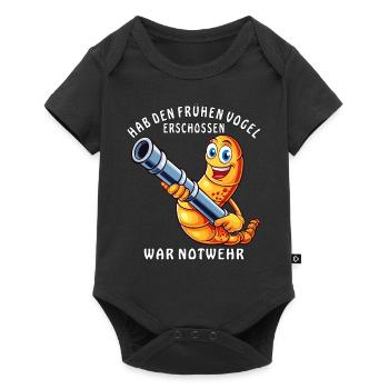 SHOT THE EARLY BIRD SELF-DEFENSE - Baby Premium short-sleeve bodysuit - black - Front
