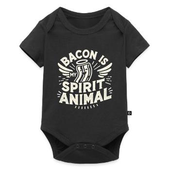 Speck ist mein Seelentier - Baby Premium Kurzarmbody - Schwarz - Vorne