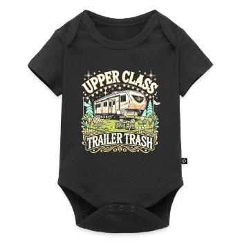 Upper Class Trailer Trash - Baby Premium Kurzarmbody - Schwarz - Vorne