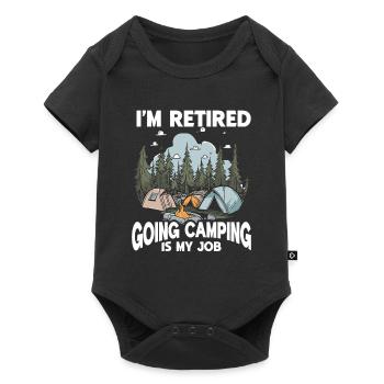 Camping Campfire Camper - Baby Premium Kurzarmbody - Schwarz - Vorne