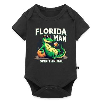 Alligator Crocodile Reptile Enthusiast Swamp - Baby Premium short-sleeve bodysuit - black - Front