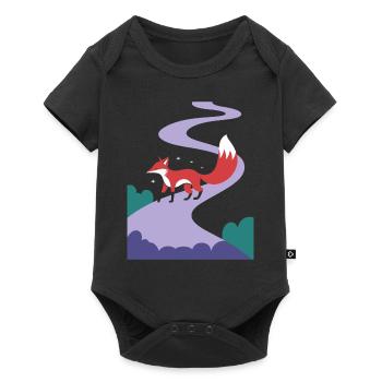 Fox On the Magical Path of Fantasy Escape - Baby Premium short-sleeve bodysuit - black - Front