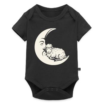 Dreaming Moon with Sheep - Imaginative Escape - Baby Premium short-sleeve bodysuit - black - Front