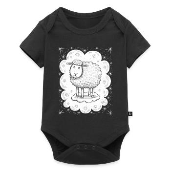 Dream Sheep on Cloud - Playful Escape - Baby Premium short-sleeve bodysuit - black - Front