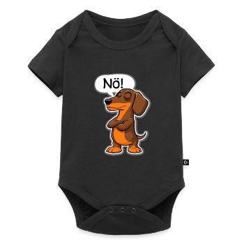 Teckel Nope – Expression charmante pour teckel - Body à manches courtes Premium Bébé - noir - Devant
