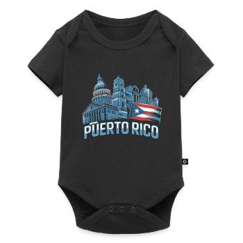 Puerto Rico Buildings Caribbean Architecture San Juan - Baby Premium short-sleeve bodysuit - black - Front