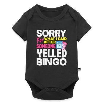 Joueur de bingo désolé pour ce que je cherchais - Body à manches courtes Premium Bébé - noir - Devant